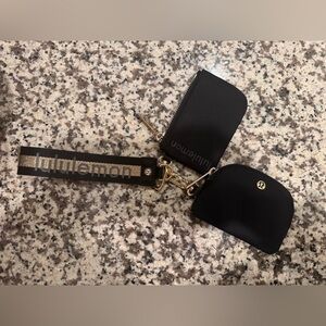 Lululemon Black And Gold Wristlet NWOT
